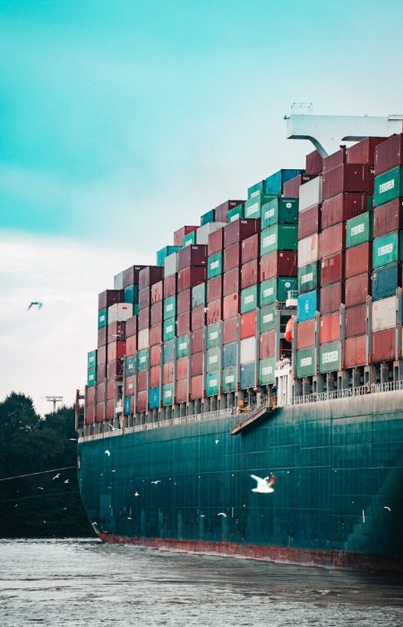 a large cargo ship loaded with lots of containers